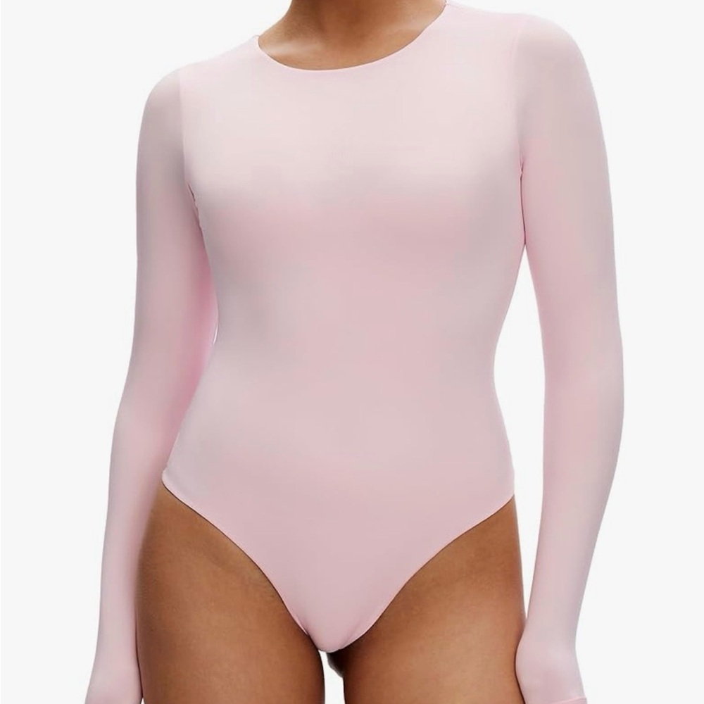 HALARA Soft Pink Long Sleeve Seamless Bodysuit